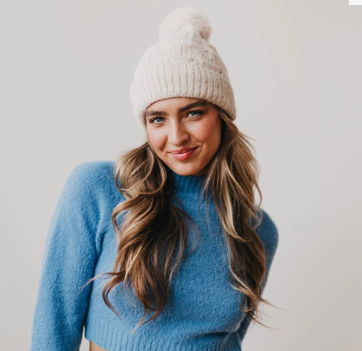 Fallon Fuzzy Beanie – Sunflower and Jasmine