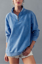 Load image into Gallery viewer, Rena Vintage Quarter Zip Sweatshirt