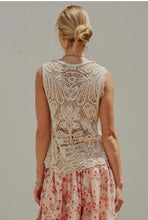 Load image into Gallery viewer, Lace Up Crochet Vest