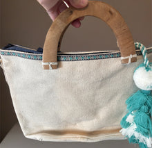 Load image into Gallery viewer, Aqua Flower Bag