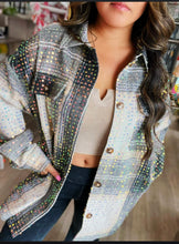 Load image into Gallery viewer, Mika Sequin Plaid Shacket LP