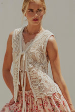 Load image into Gallery viewer, Lace Up Crochet Vest