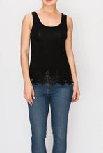 Load image into Gallery viewer, Jazz Lace Trim Tank