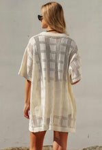 Load image into Gallery viewer, Open Knit Shirt Dress