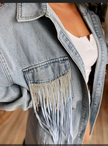 Tyra Fringe Denim Jacket