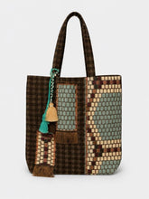 Load image into Gallery viewer, Brown Check Tote