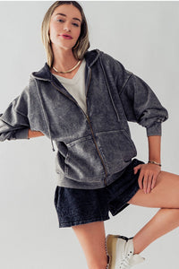 Rena Vintage Quarter Zip Sweatshirt