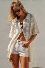 Load image into Gallery viewer, Open Knit Shirt Dress