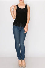 Load image into Gallery viewer, Jazz Lace Trim Tank