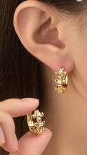 Load image into Gallery viewer, Gold Sparkle Huggie Earring