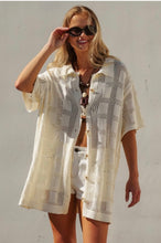 Load image into Gallery viewer, Open Knit Shirt Dress
