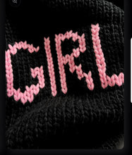 Load image into Gallery viewer, Just a Girl Knit Graphic Sweater