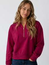 Load image into Gallery viewer, Demi Quarter Zip Scuba Top