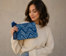 Load image into Gallery viewer, Denim Wave Pouch