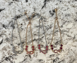 Rhinestone Breast Cancer Bracelet