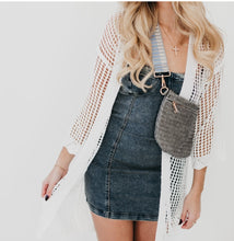 Load image into Gallery viewer, Coastal View Crochet Tie Kimono