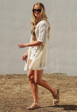 Load image into Gallery viewer, Open Knit Shirt Dress