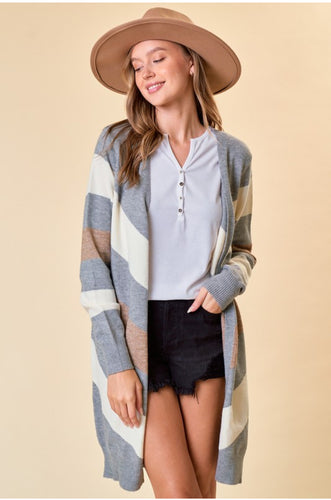 Chevron Sweater Cardigan