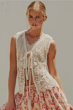 Load image into Gallery viewer, Lace Up Crochet Vest