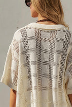 Load image into Gallery viewer, Open Knit Shirt Dress