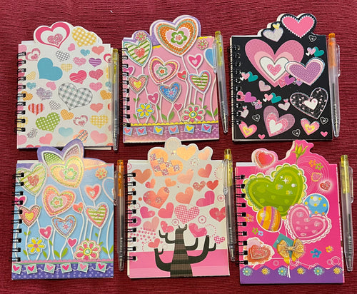 Small Heart Notebooks with Pen