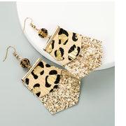 Load image into Gallery viewer, Western Boho Dangle Leopard Earrings