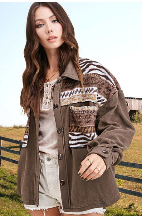 Western Wild Fleece Shacket