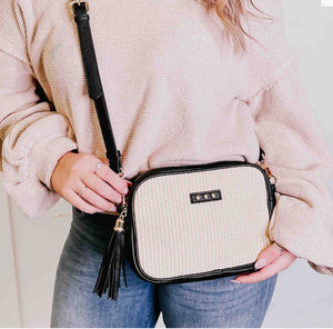 Silvia Straw Camera Bag