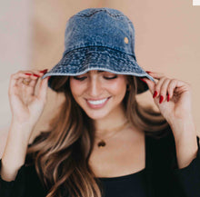 Load image into Gallery viewer, Beach Denim Bucket Hat