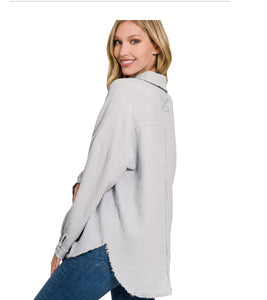 Sadie Oversized Gauze Top