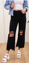 Load image into Gallery viewer, Zenana Distressed Knee Cropped Denim