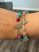 Load image into Gallery viewer, Beaded Cross Bracelet