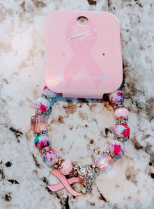 Breast Cancer Charm Bracelet
