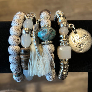 Love You Angel Wing Multi Bracelets