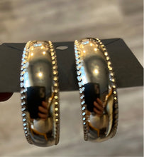 Load image into Gallery viewer, Super Reflective Gold Hoop Earrings