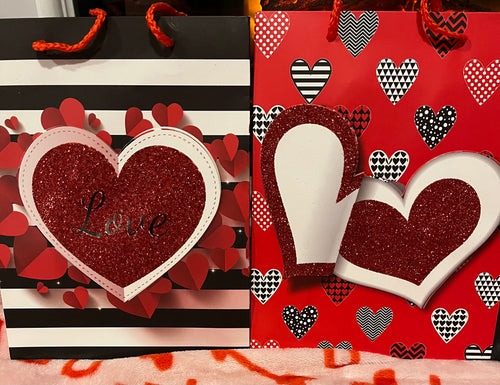 3D Heart Gift Bags