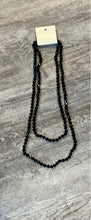 Load image into Gallery viewer, Black Long Bead Necklace