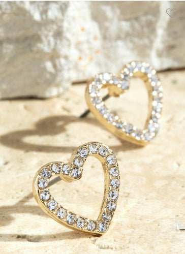 Gold Heart Shaped Earring