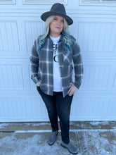 Load image into Gallery viewer, Odessa Gray Plaid Button Up