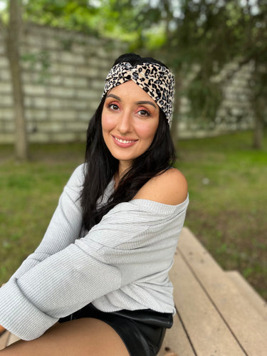 Leopard Velour Headband
