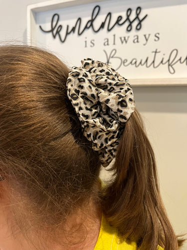 Leopard Hair Scrunchie