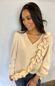 Latte Ruffle Top