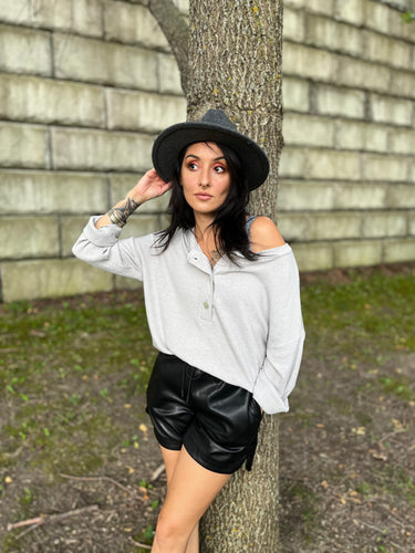 Graciously Grey Top