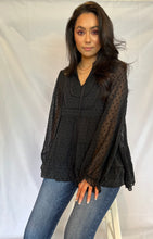 Load image into Gallery viewer, Dottie Tiered Top- Black