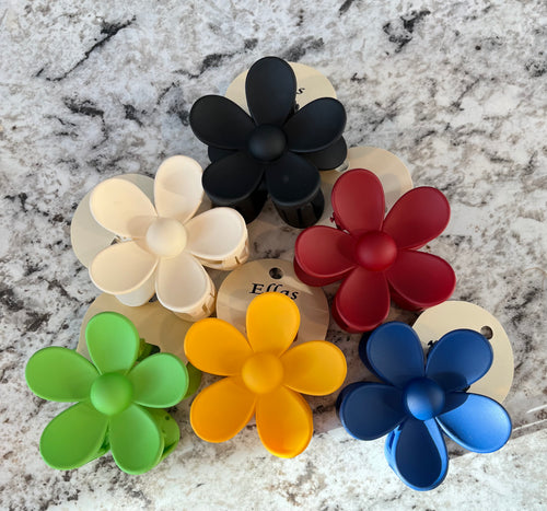 Flower 3” Hair Clips