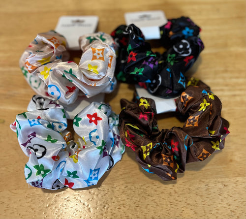 Inspired LV 2 pack Hair Scrunchie