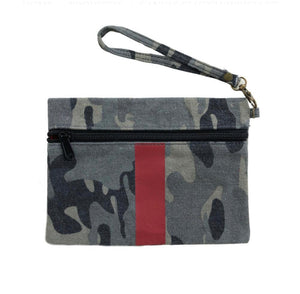 Canvas Print Wristlet Clutch