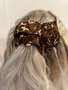 LV Inspired Silky 2 pack of Scrunchies