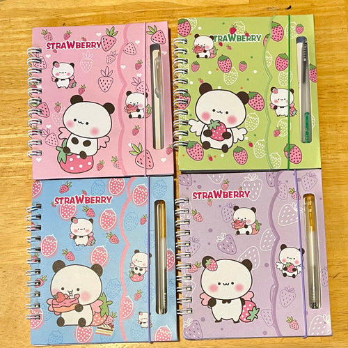 Strawberry Notebook with Pen