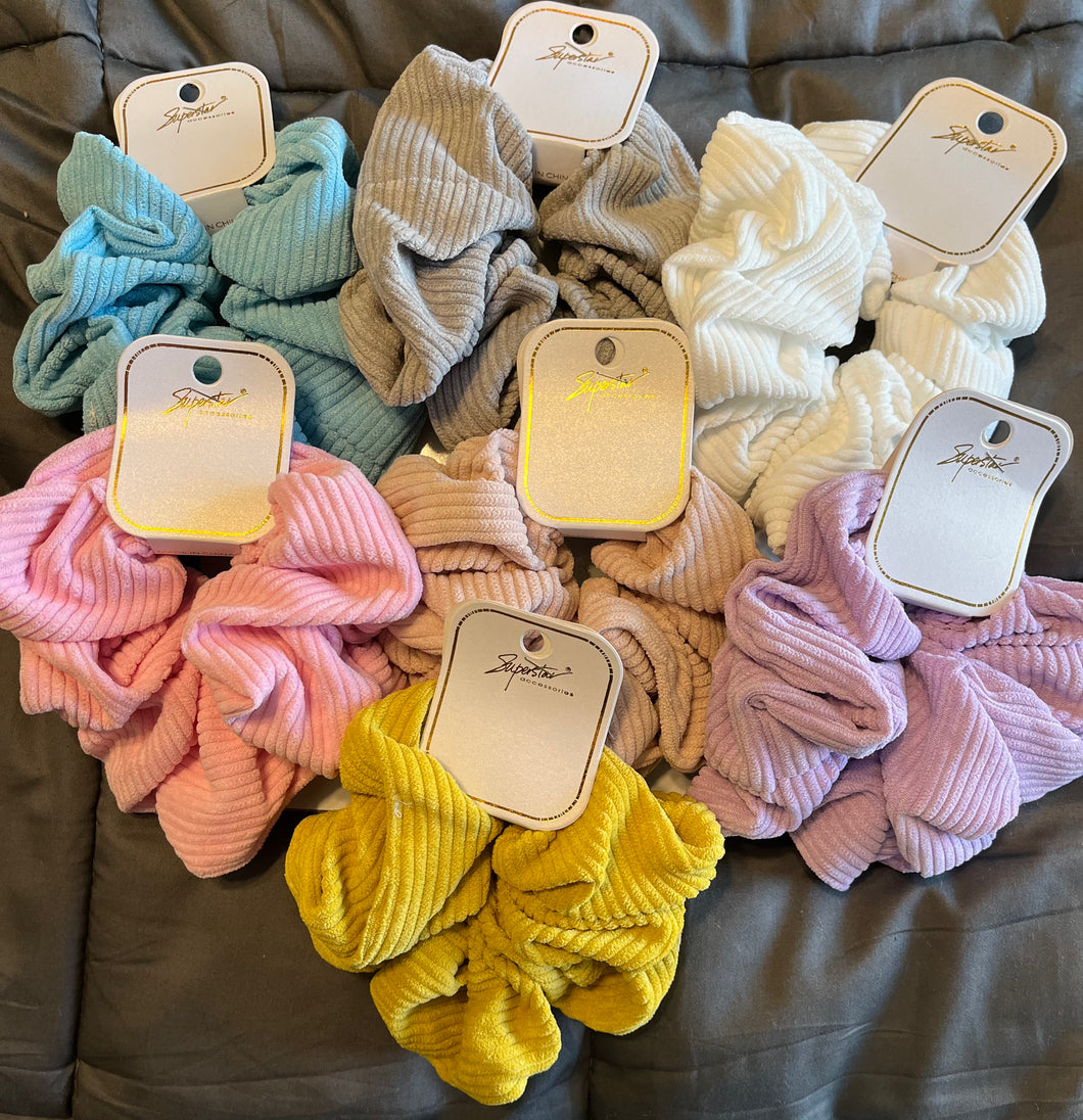 Corduroy Large Scrunchies